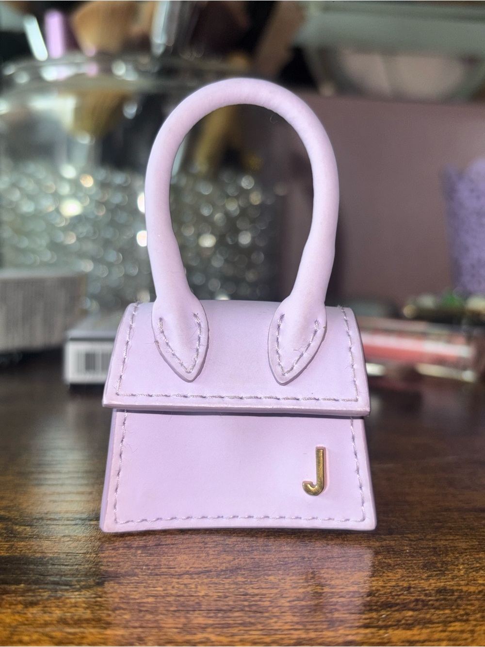 Jacquemus Le Chiquito Lilac Tiny Leather Micro Handbag or Keychain